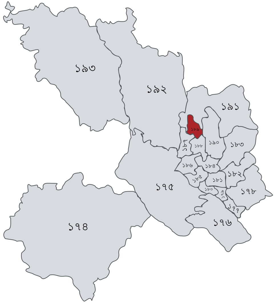 ঢাকা-১৬ নির্বাচনী এলাকার মানচিত্র